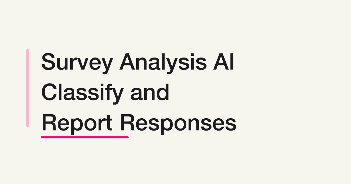 Survey Analysis AI: Summarize, Classify, and Report Form Responses
