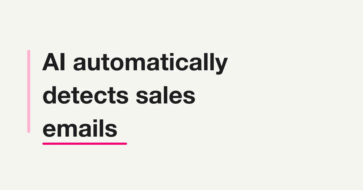 AI Now Detects Sales Emails in Your Forms -- Free on All Plans