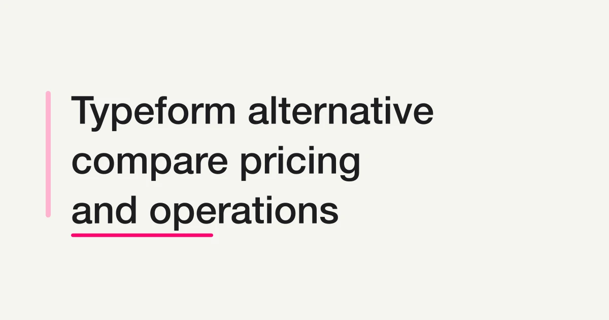 Typeform Alternative? Compare FORMLOVA on Pricing, Features, and MCP